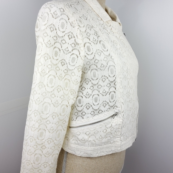 ALIE women off white blazer size Large cotton - Picture 9 of 16